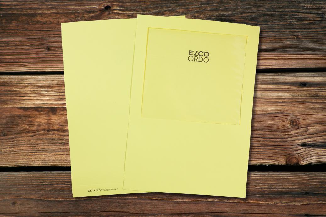 Ordnungsmappen mit Sichtfenster 220x310 mm Hellgelb 120 g/qm